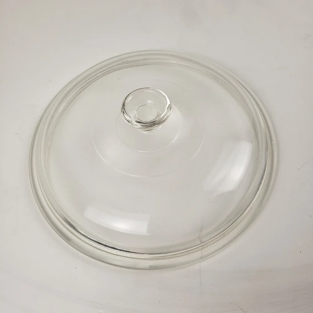 Pyrex 407 Clear Glass Replacement Lid Round Casserole Bowl Cover 8.25 Inch